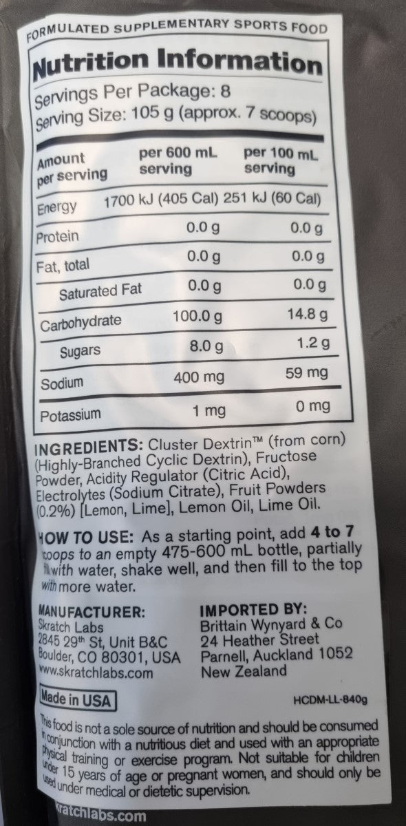 Skratch Labs Super High Carb Drink Mix 840gm Bag