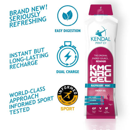 Kendal Mint Co. NRG GEL Raspberry & Mint Energy Gel 70g