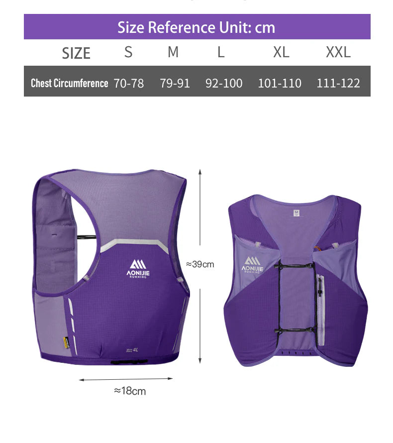 Aonijie Monte Blanc Series 4L Trail Vest w/Flasks