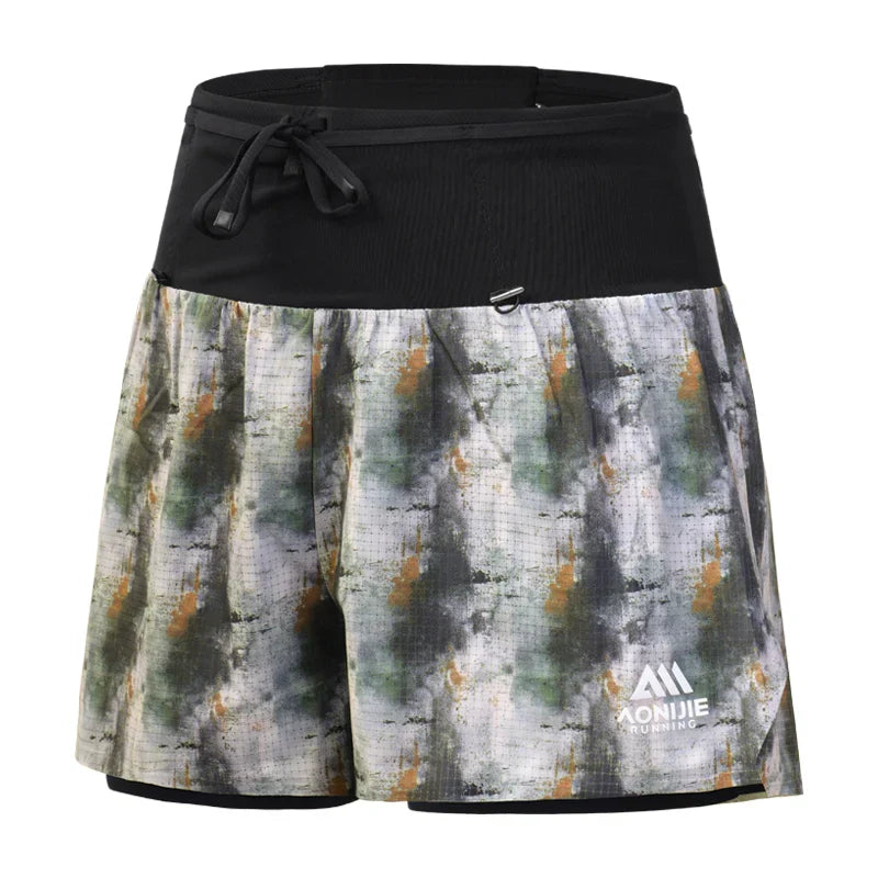 Aonijie Womens 2-n-1 Trail Running Waist Pack Shorts