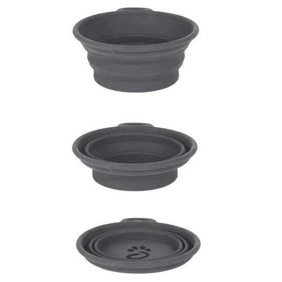 Mountain Paws Silicone Collapsible Dog Bowl