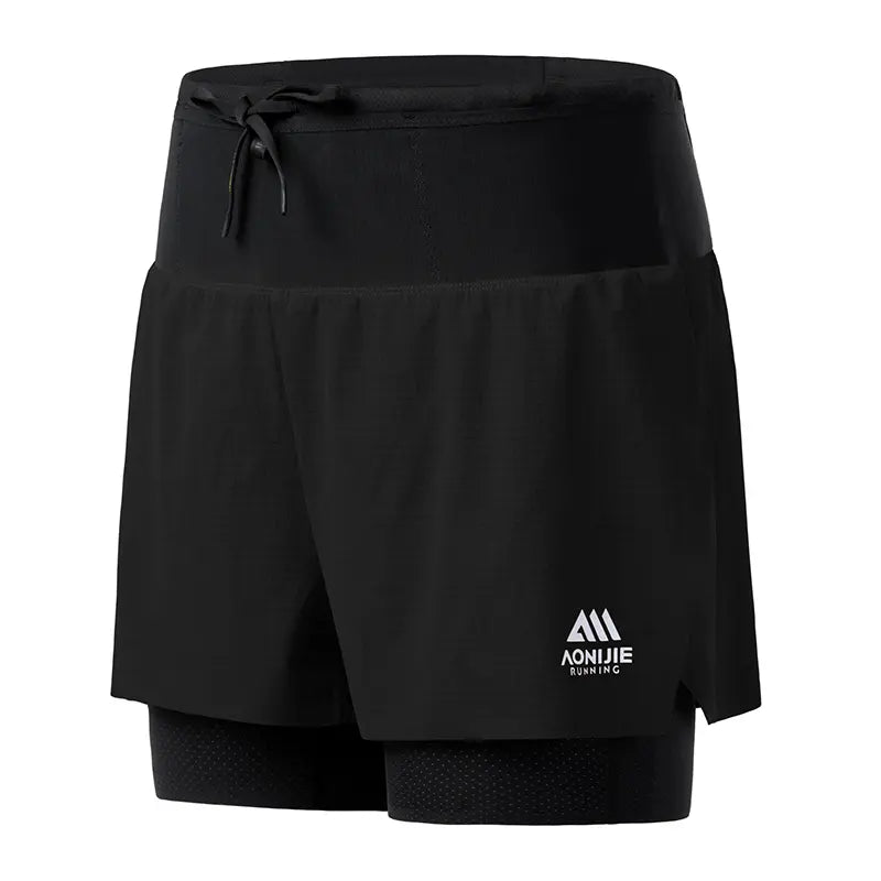 Aonijie Womens 2-n-1 Trail Running Waist Pack Shorts