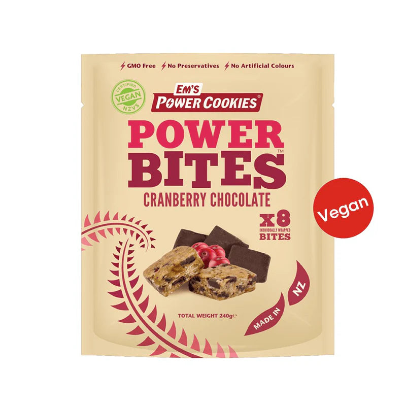 Em's Power Bites 8 Pack Cranbury Chocolate