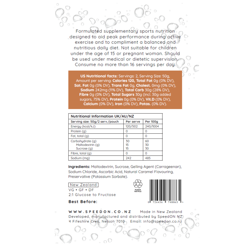 Speedon Performance Fuel 60g Carb