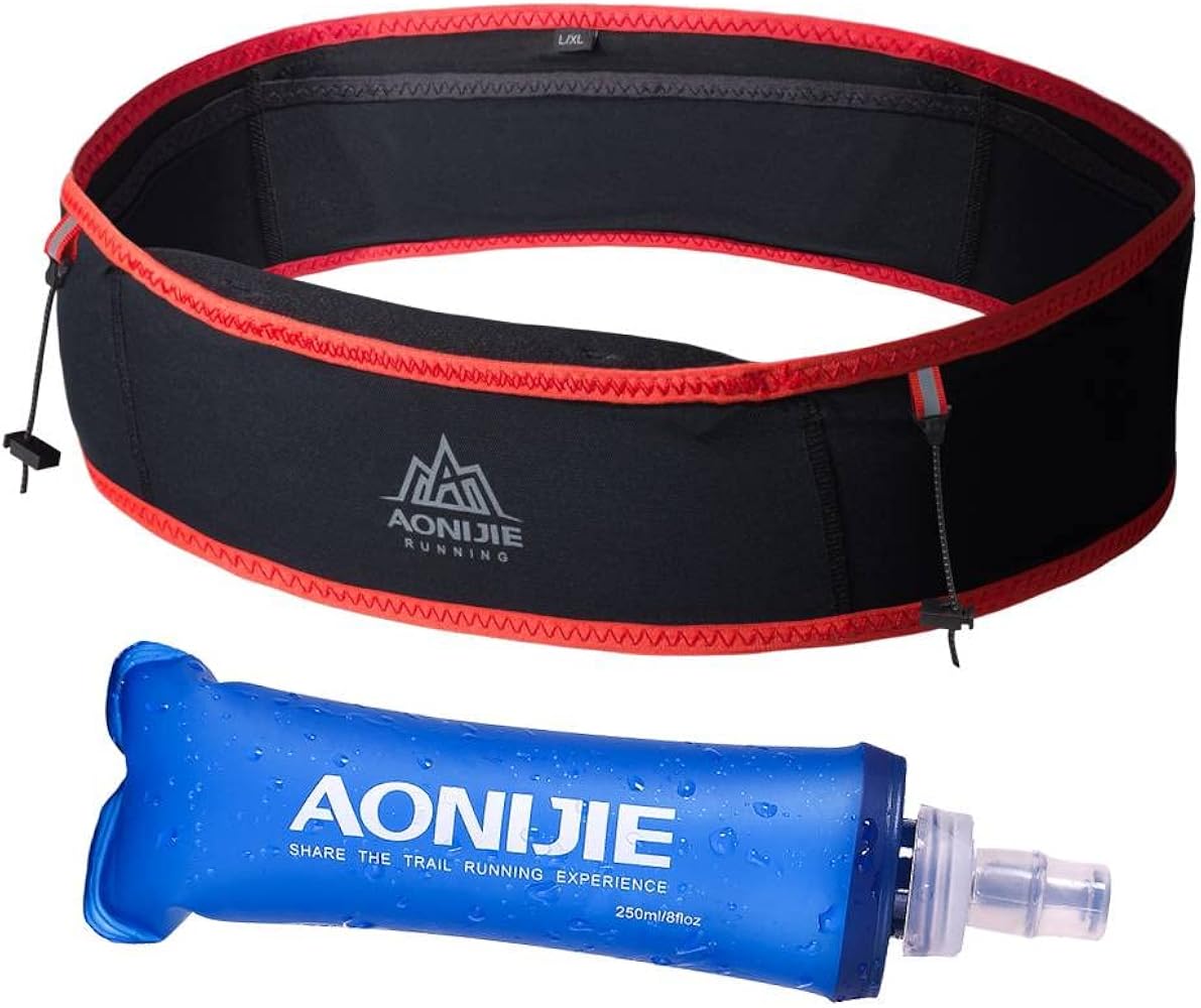 AONIJIE Running Hydration Belt with 250ml Soft Flask