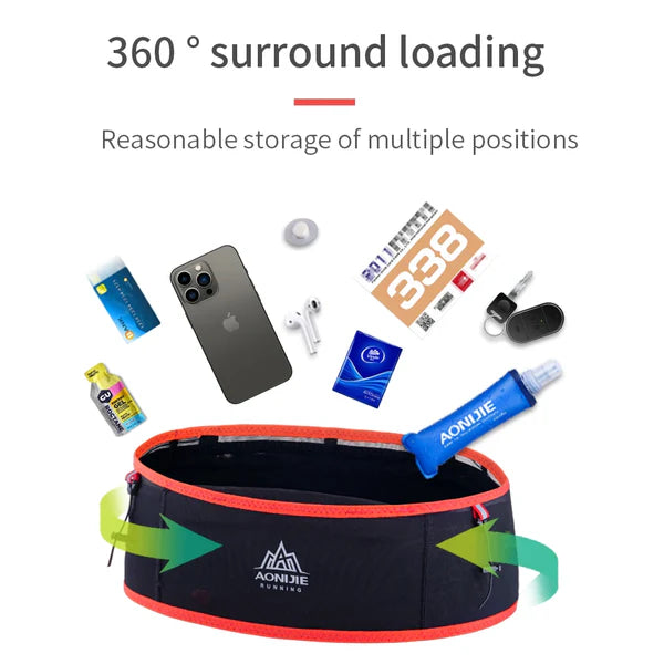 AONIJIE Running Hydration Belt with 250ml Soft Flask