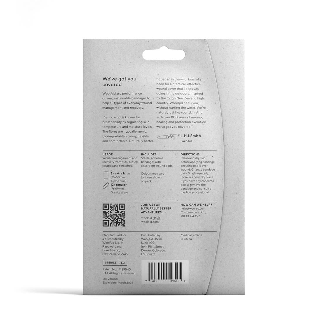 WoolAid Merino Adhesive Bandage Multipack