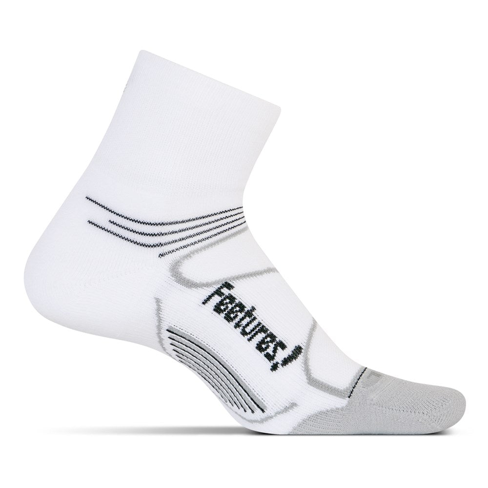Feetures Elite Light Cushion Quarter - White & Black {FuelMe}