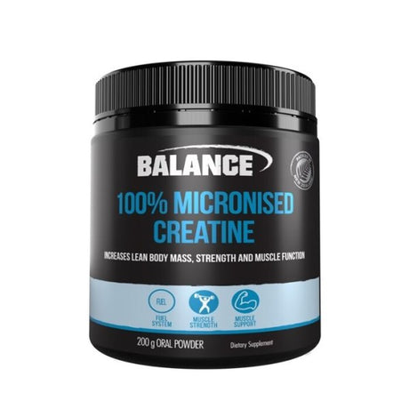 Balance 100% Micronised Creatine 200g {FuelMe}