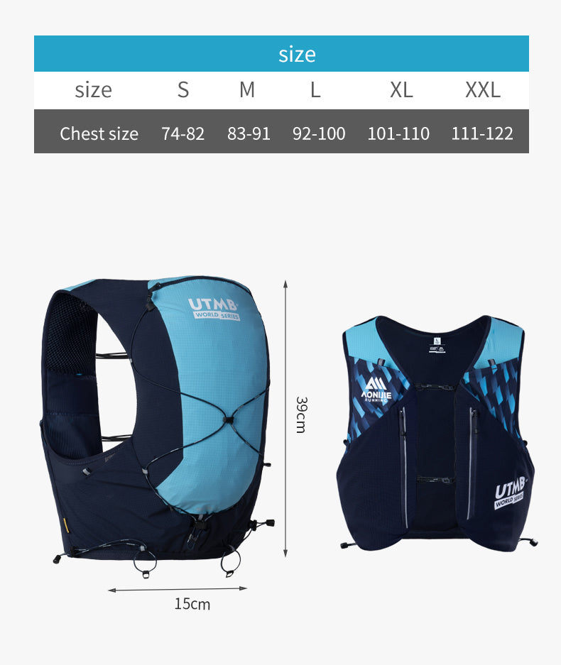 Aonijie Monte Blanc Series 12L Trail Vest w/Flasks