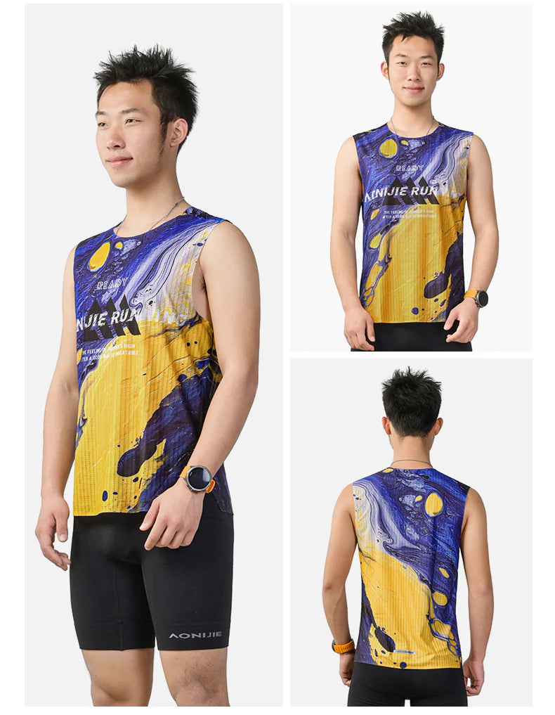 Aonijie Lightweight Mens/Unisex Run Singlet NEW