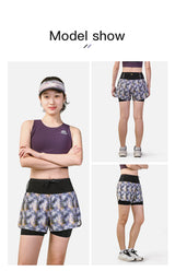 Aonijie Womens 2-n-1 Trail Running Waist Pack Shorts