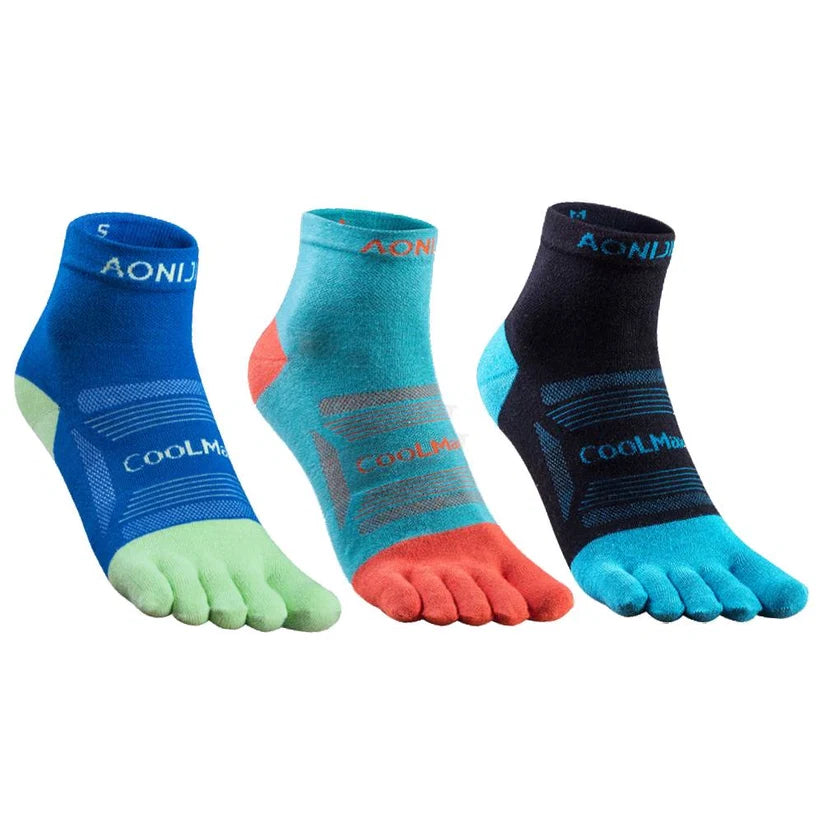 Aoniji Trail Crew Toe Socks 3pk