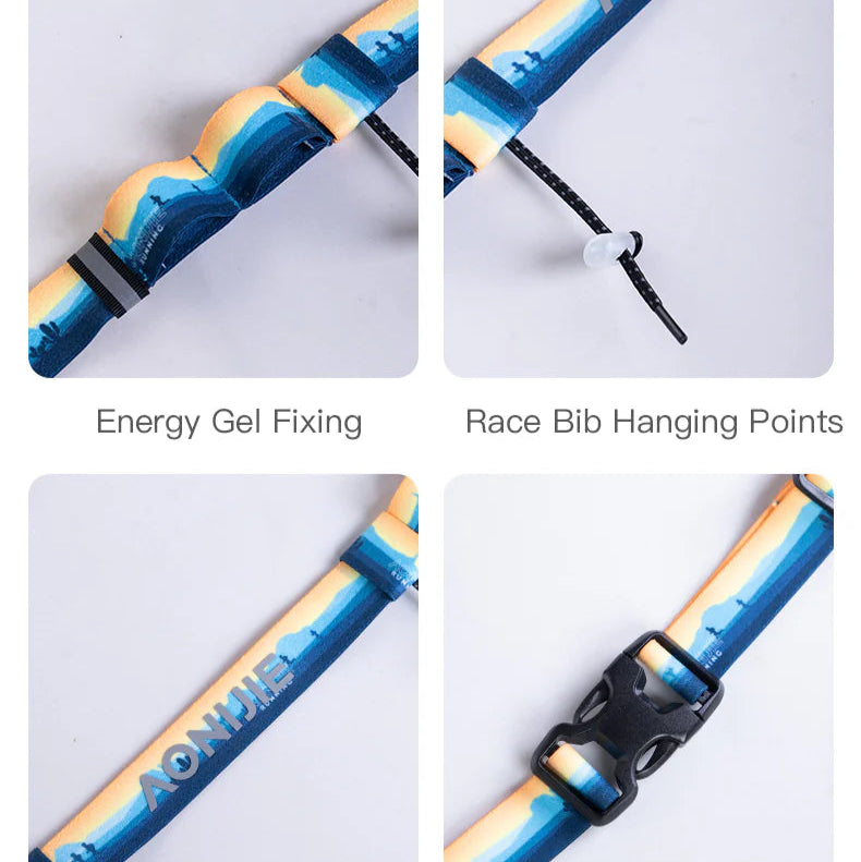 Aonijie Race Number Belt w/ Gel Loops