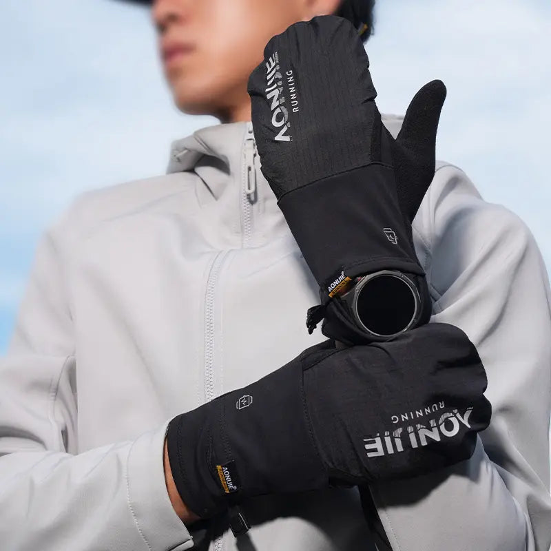 Aonijie Trail Gloves with convertible over-mitt