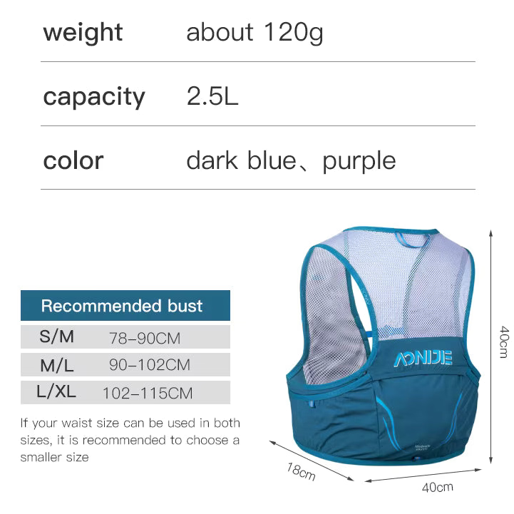 Aonijie 2.5L Race/Training Vest