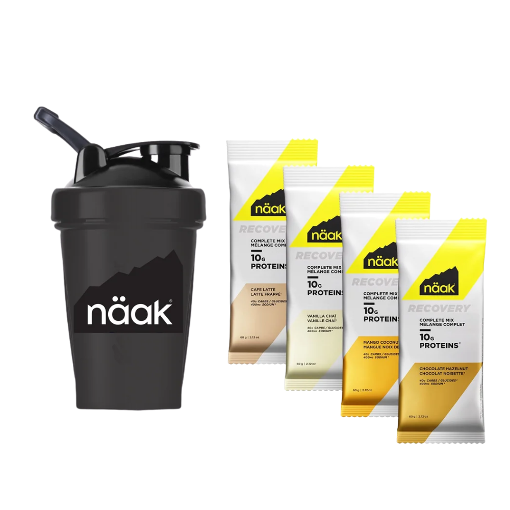Naak Recovery Drink Mix 4 Pack + Shaker