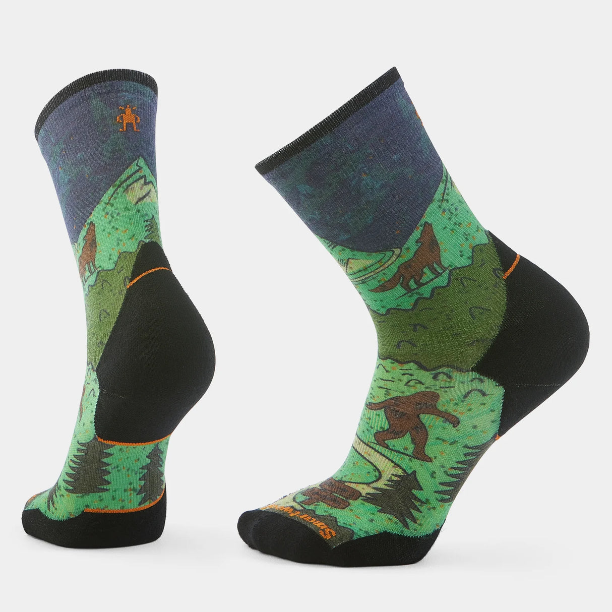 Smartwool Trail Run Neature Print Crew Socks
