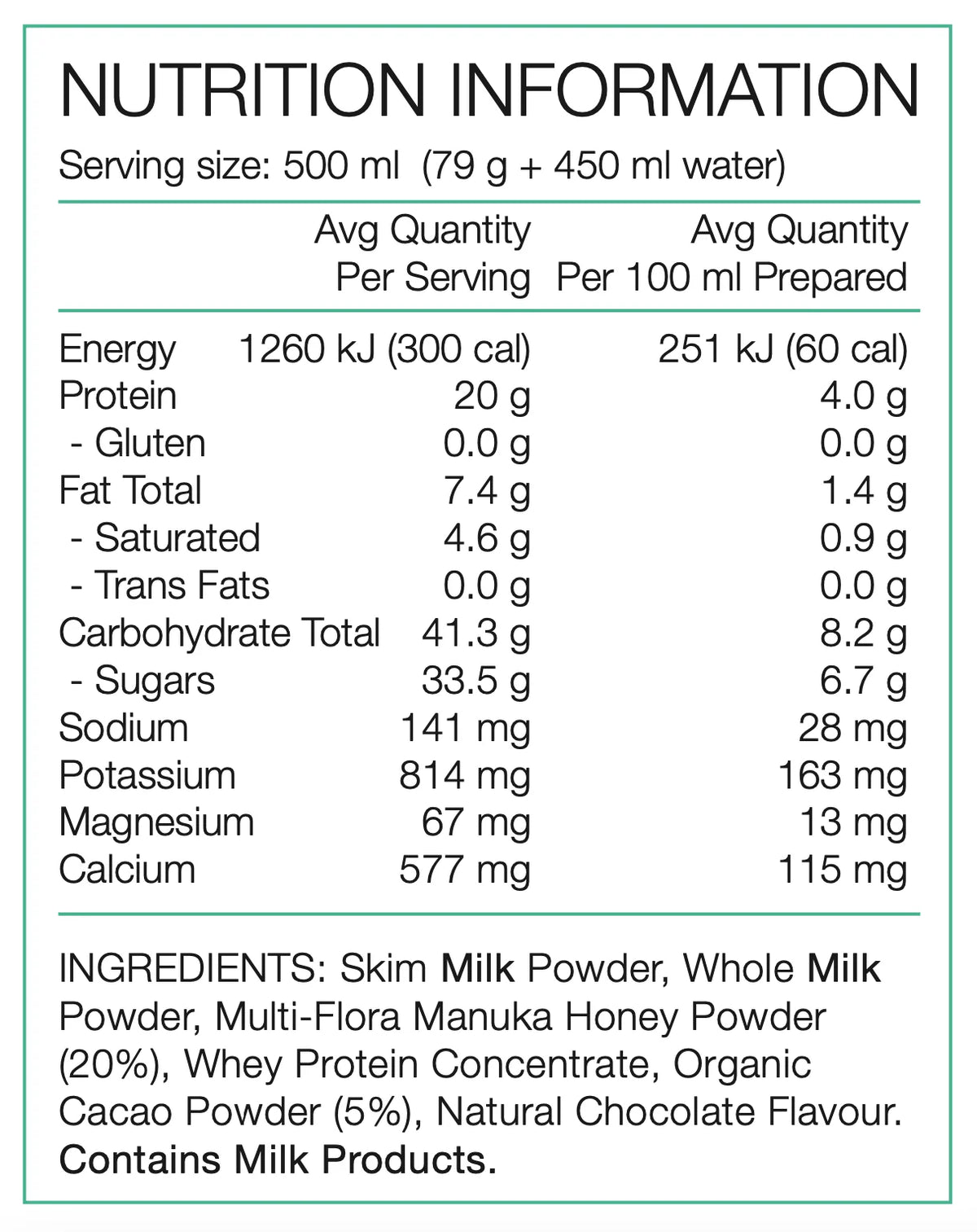 PURE Recovery Shake Sachet