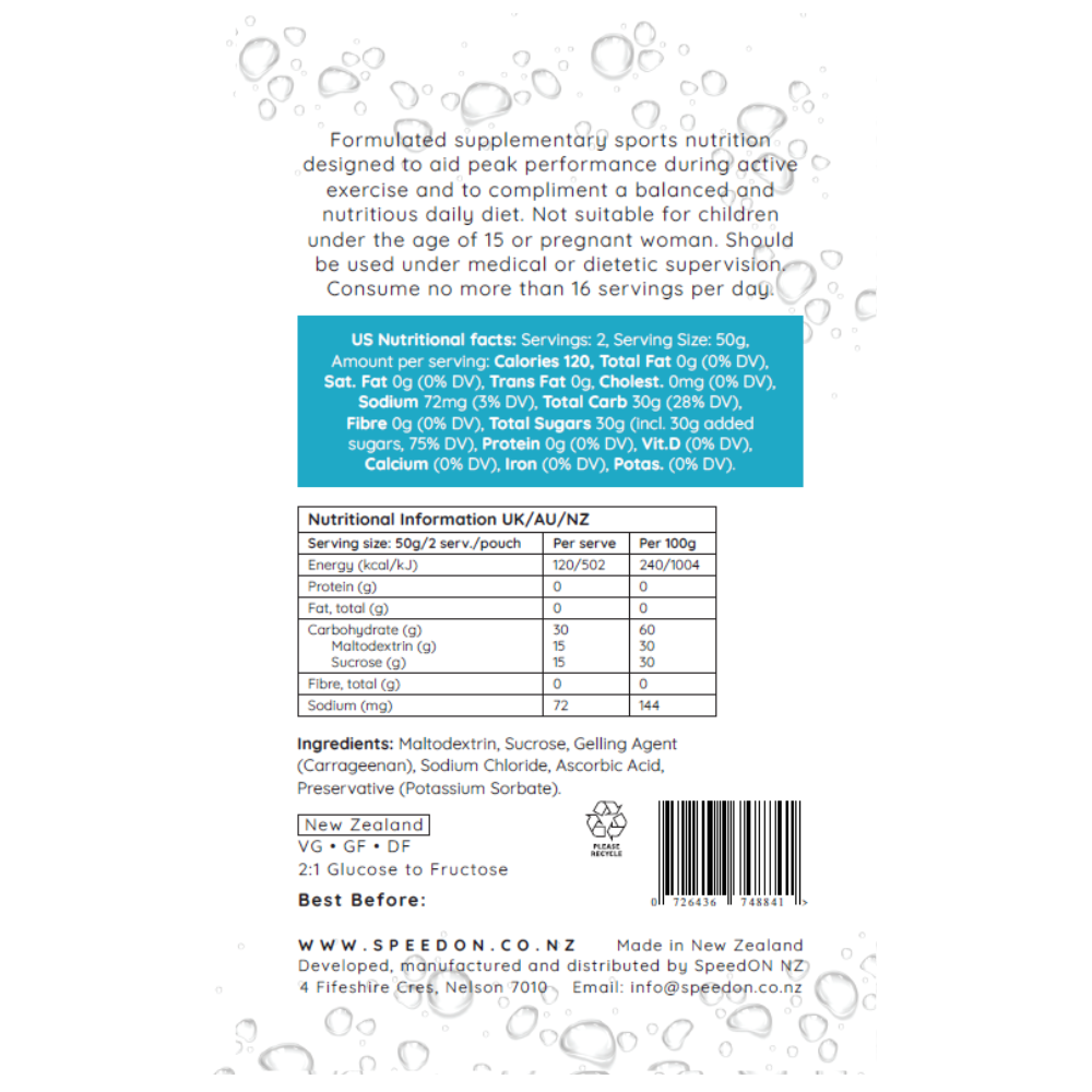 Speedon Performance Fuel 60g Carb