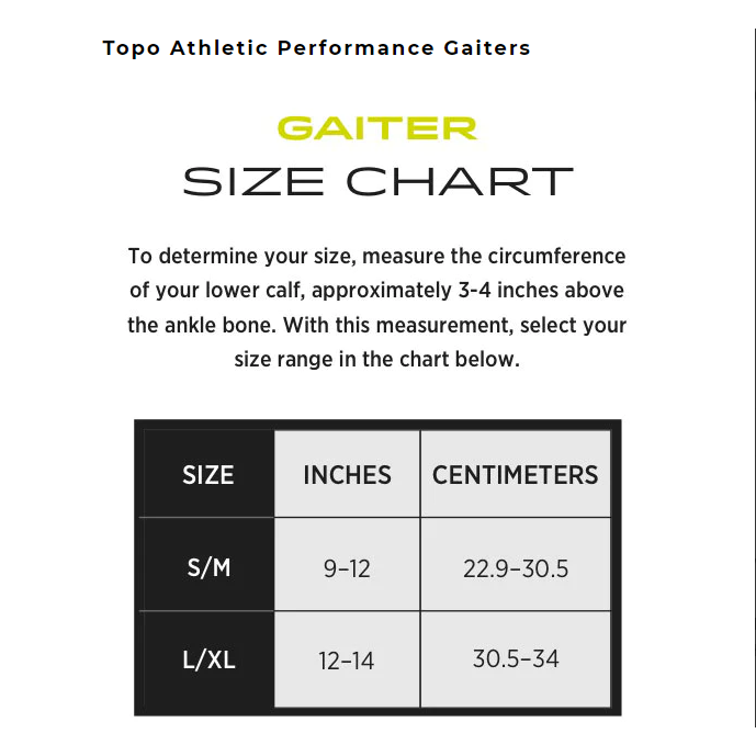 Topo Performance Gaiters