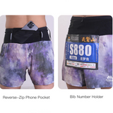 Aonijie Mens 2-n-1 Trail Running Waist Pack Shorts